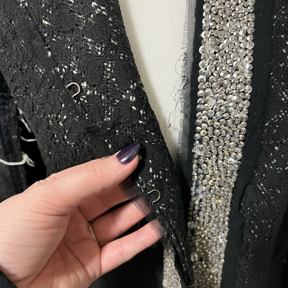 2b Rych Embellished Distressed Lace Jacket - Picture 10 of 12